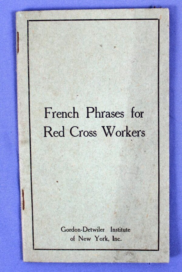 French Phrases for Red Cross Workers Booklet