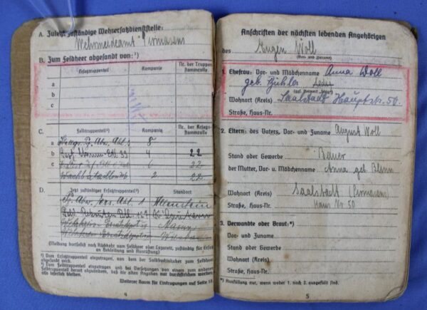 Soldbuch for a Decorated German Anti-Tank Unit Soldier - Image 3