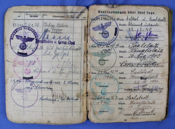 Soldbuch for a Decorated German Anti-Tank Unit Soldier - Image 5