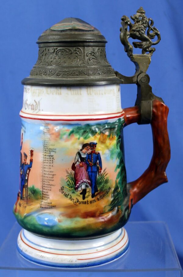 Named Imperial German II Royal Bavarian Army Corps Reservist Stein - Image 3