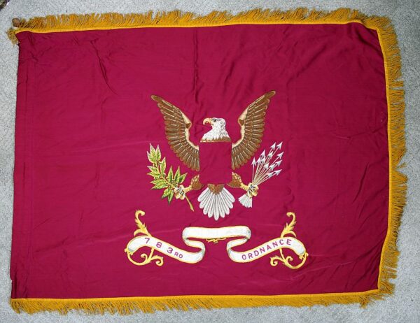 WWII U.S. Army 783rd Ordnance Light Maintenance Company Philadelphia Quartermaster Depot Unit Flag