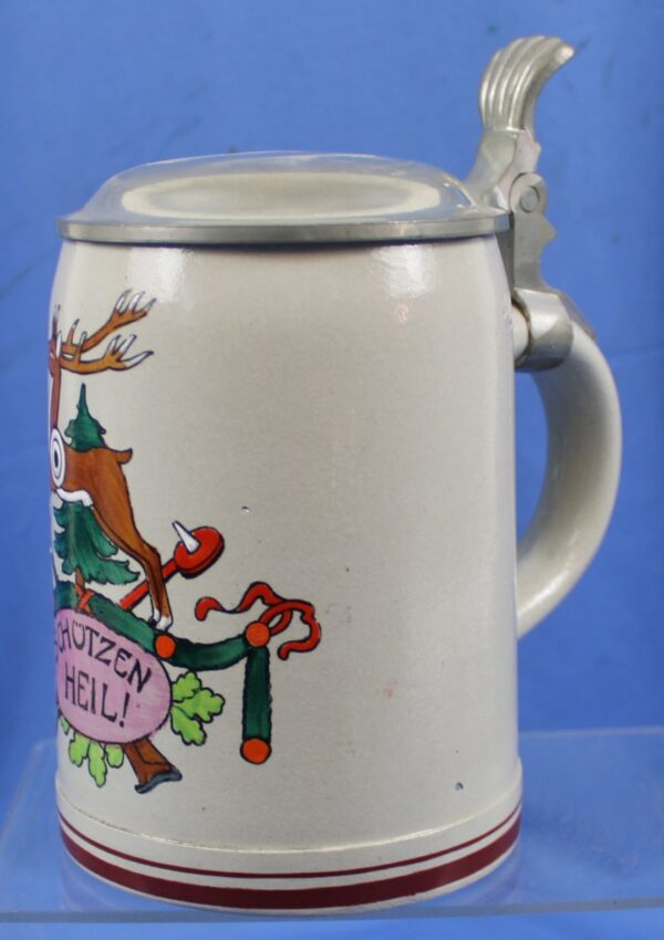 German "Schutzen Heil!" Shooting Association Stein - Image 2