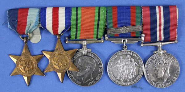 Bar Mounted WWII Canadian Medals Group