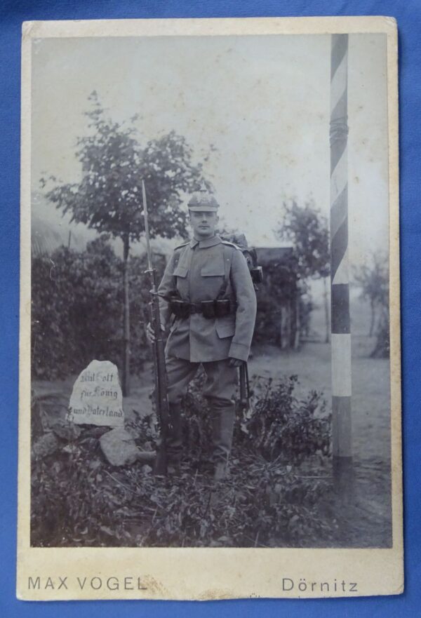 Photograph of German Soldier Wearing Colonial Troops Pickelhaube