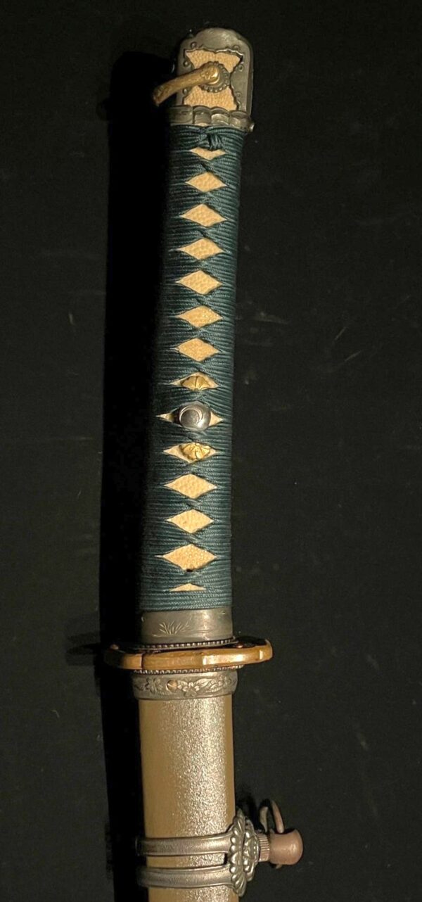 WWII Japanese Silver Mounted Army Officer's Shin Gunto Sword Signed Esaka Yoshikuni - Image 6