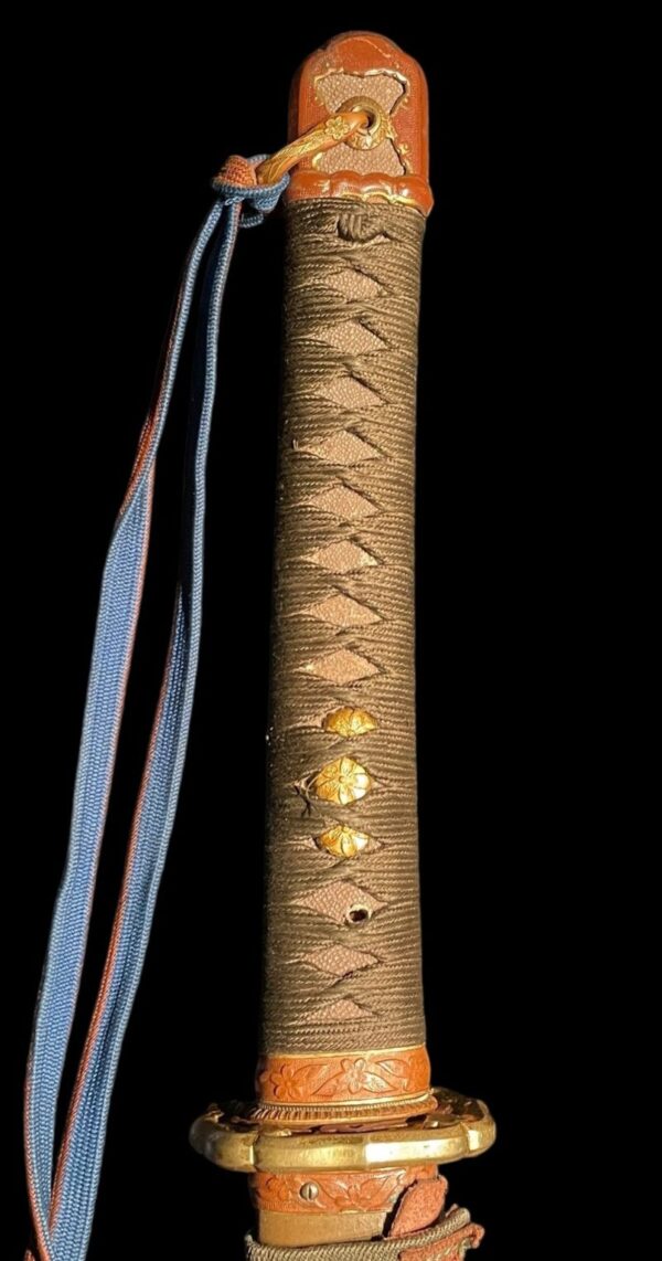 Signed WWII Japanese Army Officer's Sword With Cloth Combat Cover and Tassel - Image 3