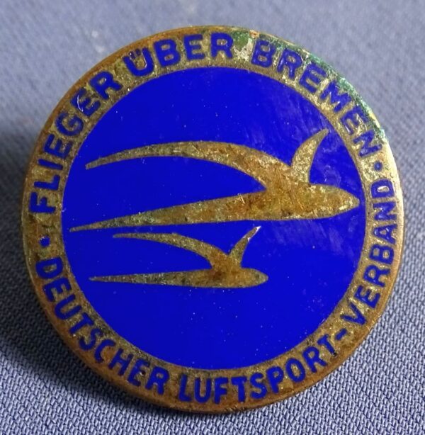 Deutscher Luftsport-Verband (DLV) Flieger Uber Bremen Enamel Badge