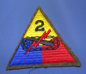WWII Wool 2nd Armored Division Patch