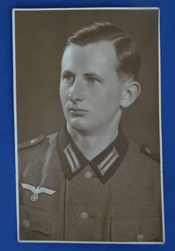 WWII German Army Soldier Photo Postcard