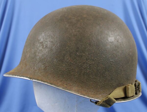 WWII Front Seam Fixed Bale M1 Combat Helmet - Image 5