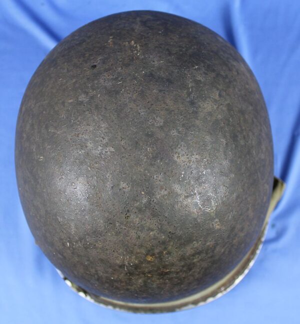 WWII Front Seam Fixed Bale M1 Combat Helmet - Image 6