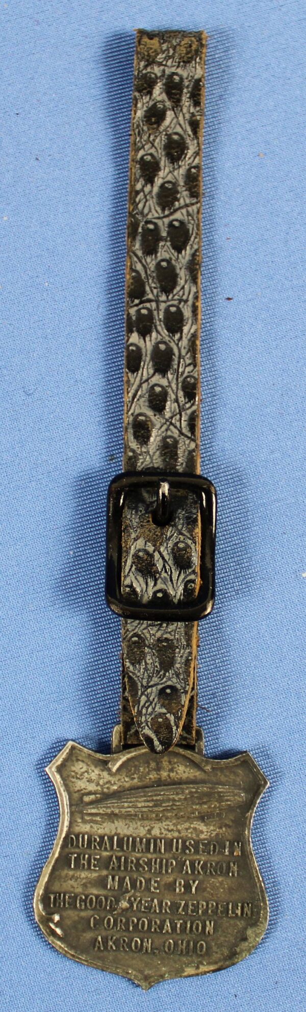 Goodyear Zeppelin Corporation Airship "Akron" Construction Material Watch Fob