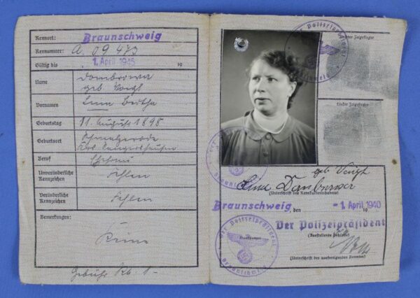 Deutsches Reich Kennkarte Identification Document - Image 2