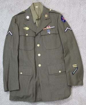 WWII U.S. Army Artillery Private Southwest Pacific Forces Tunic, Shirt and Overseas Cap