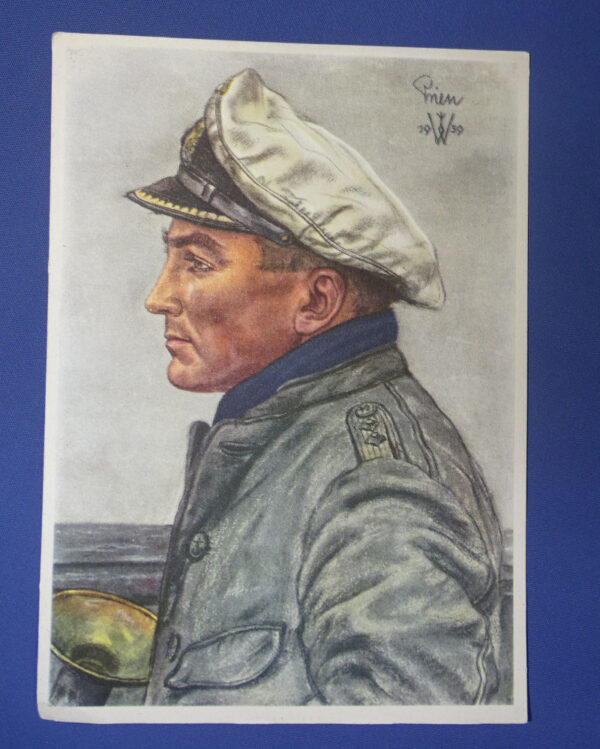WWII German U-Boat Kapitanleutnant Prein Postcard 1940