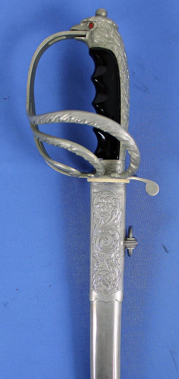 Post WWII Deluxe Model 1902 U.S. Army Officer Eagle Pommel Sword by Carl Eickhorn