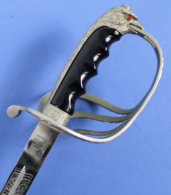 Post WWII Deluxe Model 1902 U.S. Army Officer Eagle Pommel Sword by Carl Eickhorn - Image 7