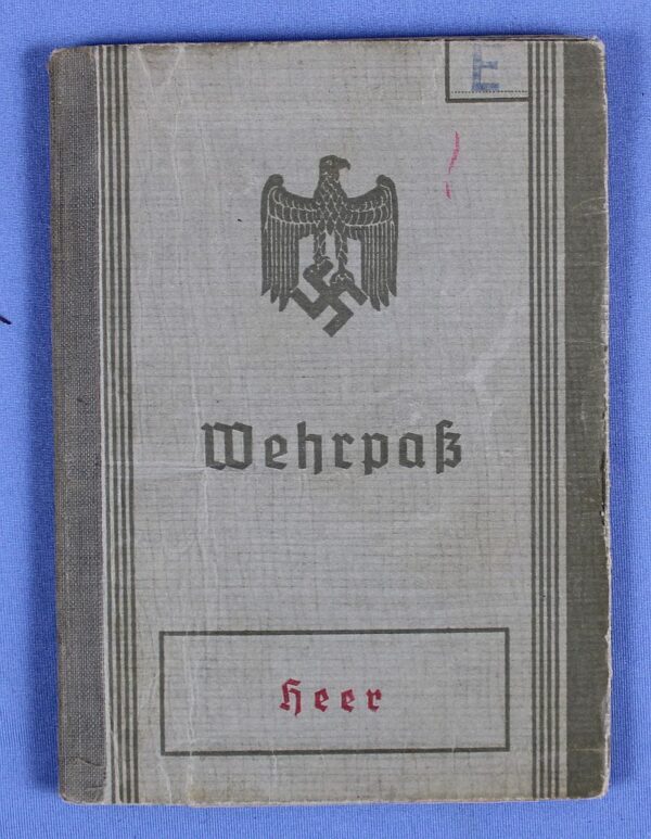 WWII Army Wehrpass of a Police NCO Serving in a Feldgendarmerie Unit