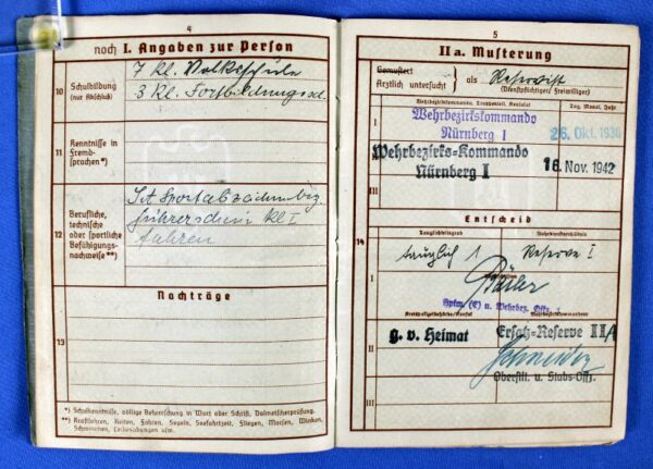 WWII Army Wehrpass of a Police NCO Serving in a Feldgendarmerie Unit - Image 4