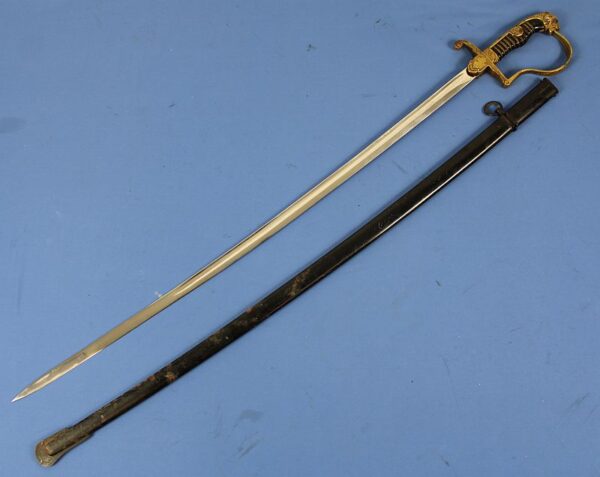 Third Reich Army Officer Lion Head Sword - Image 3