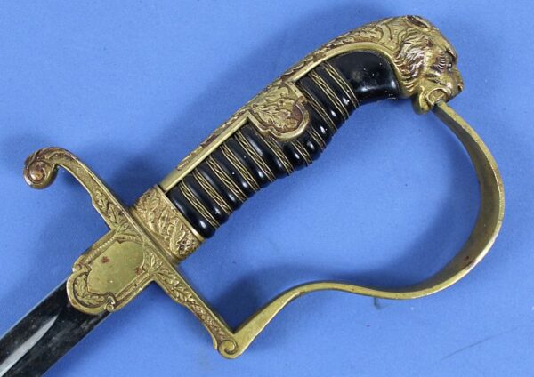 Third Reich Army Officer Lion Head Sword - Image 7