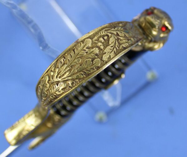 Third Reich Army Officer Lion Head Sword - Image 9
