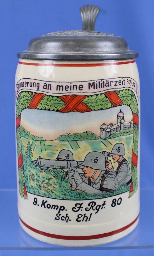 Third Reich Army 1937-1939 Service Stein for Infantry Regiment 80