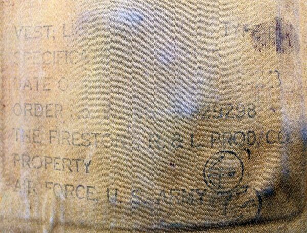 1944 Dated U.S. Army Air Force Mae West Life Vest - Image 3