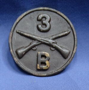 WWI 3rd Infantry Co B Collar Disk