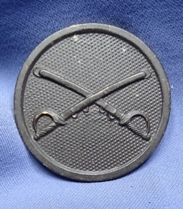 WWI Cavalry Pin Back Collar Disk