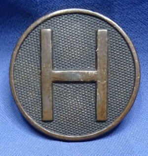 WWI "H" Headquarters Collar Disk