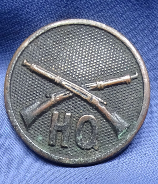 WWI Infantry HQ Collar Disk