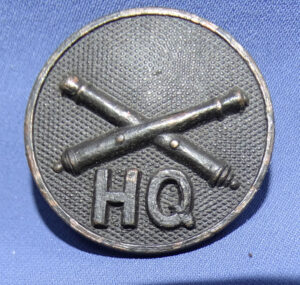 WWI Artillery "HQ" Collar Disk