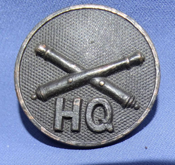 WWI Artillery "HQ" Collar Disk