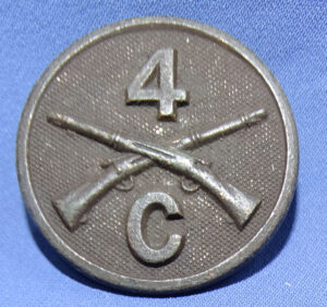 WWI 4th Infantry Co C Collar Disk
