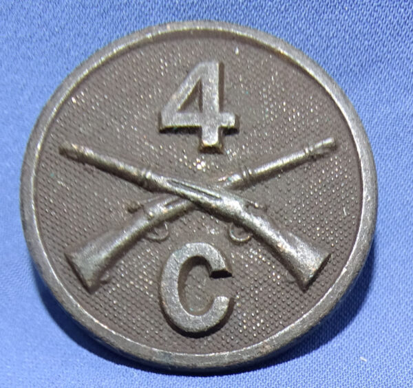 WWI 4th Infantry Co C Collar Disk