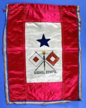 WWI U.S. Army Signal Corps Blue Service Star Window Flag