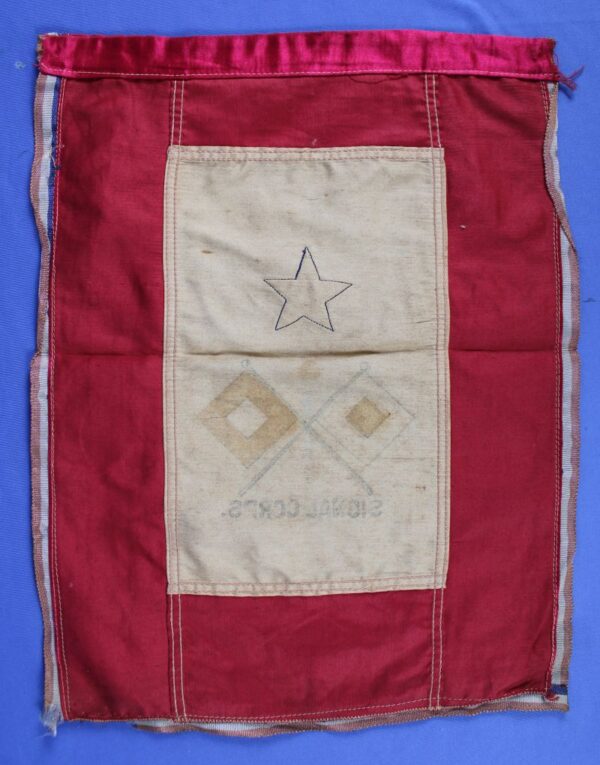 WWI U.S. Army Signal Corps Blue Service Star Window Flag - Image 2