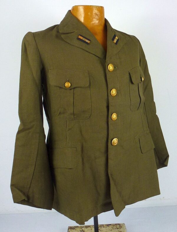WWII Japanese Navy Sub-Lieutenant Green Tropical Wool Tunic - Image 5