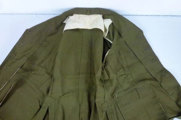 WWII Japanese Navy Sub-Lieutenant Green Tropical Wool Tunic - Image 6