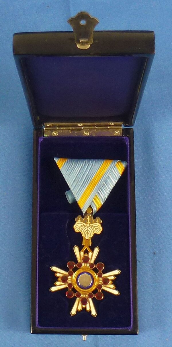 Cased Japanese Order of the Sacred Treasure Fifth Class