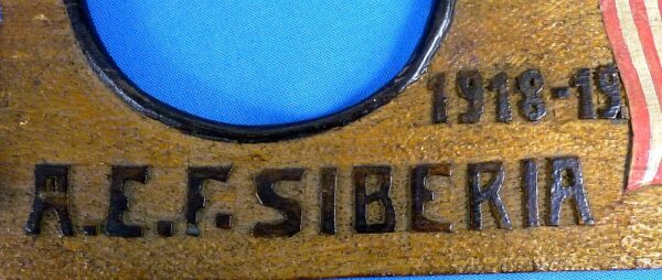 WWI Carved Wooden AEF Siberia 1918-1919 Picture Frame - Image 2