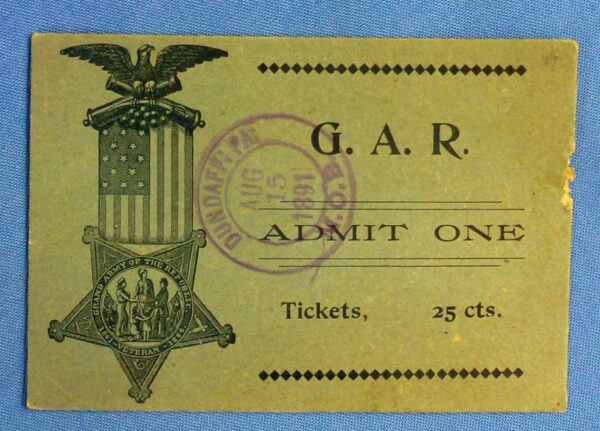1891 GAR Admission Ticket
