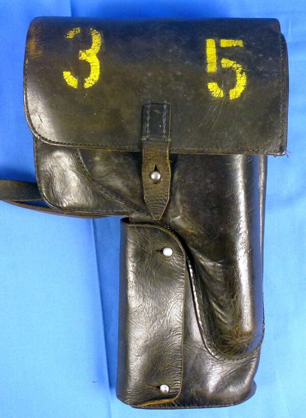 WWII German LP34 Signal Flare Pistol in 1959 Holster with Flares - Image 11