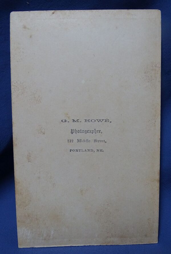 Civil War CDV - Full Length Private in Frock Coat - Portland ME - Image 2
