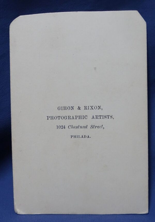 Civil War CDV Standing Officer - Phila - Image 2