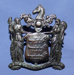WWI New Jersey National Guard Visor Cap Insignia