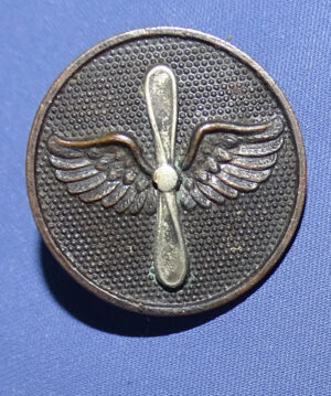 WWI Aero Service Collar Disk With Silver Propeller