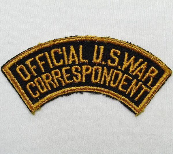 Official US War Correspondent Tab