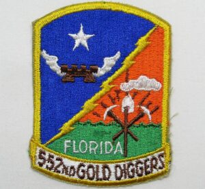 552nd Airborne Early Warning Wing Florida Gold Diggers Patch